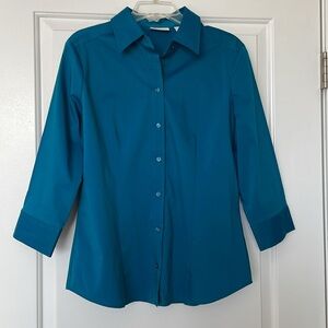 New York & Company Blue Dress Shirt